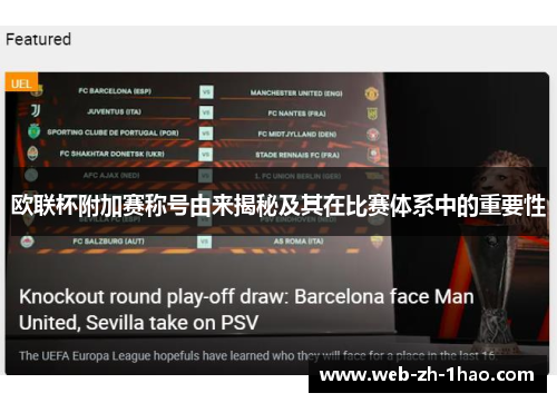 欧联杯附加赛称号由来揭秘及其在比赛体系中的重要性